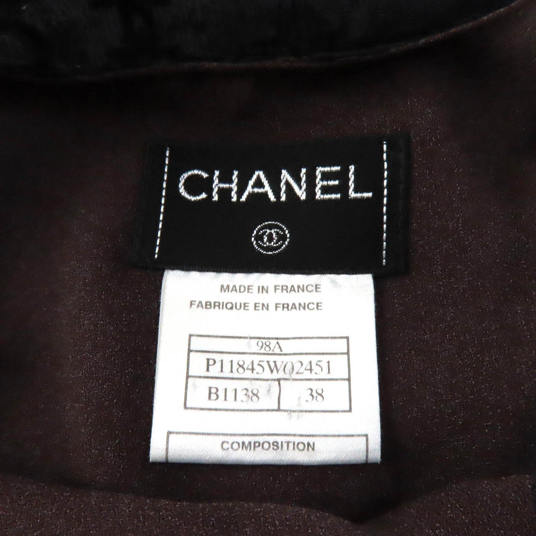 CHANEL Tight Skirt 98A P11845 Outer: 72% cotton, Outer: 28% nylon, Lining: 77% acetate, Lining: 23% polyester black Women 38 Used Authentic