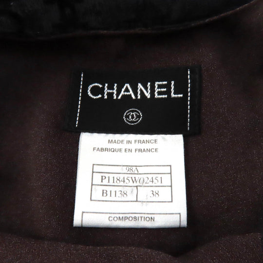 CHANEL Tight Skirt 98A P11845 Outer: 72% cotton, Outer: 28% nylon, Lining: 77% acetate, Lining: 23% polyester black Women 38 Used Authentic