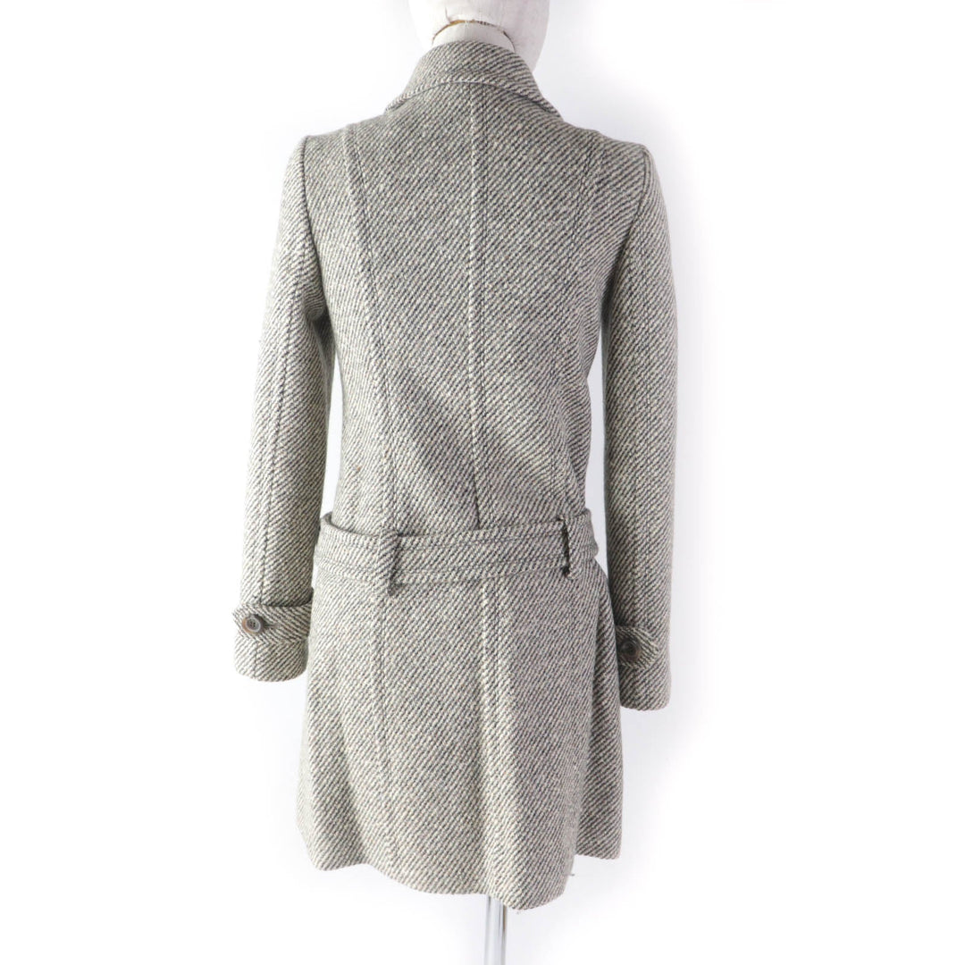 BURBERRY BLUE LABEL coat FNF61-851-09 Outer: 74% wool, Outer: 14% nylon, Outer: 12% angora, Lining: 100% polyester Beige type Women 36 Used Authentic
