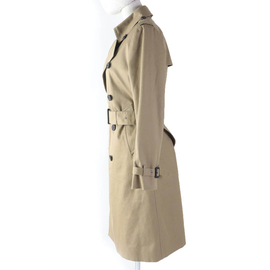 HYKE trench coat 193-17005 Main: 65% cotton, Main: 35% polyester, Lining: 100% cupra, Part: leather, Liner: 80% wool, : 20% nylon beige Women 1 Used Authentic