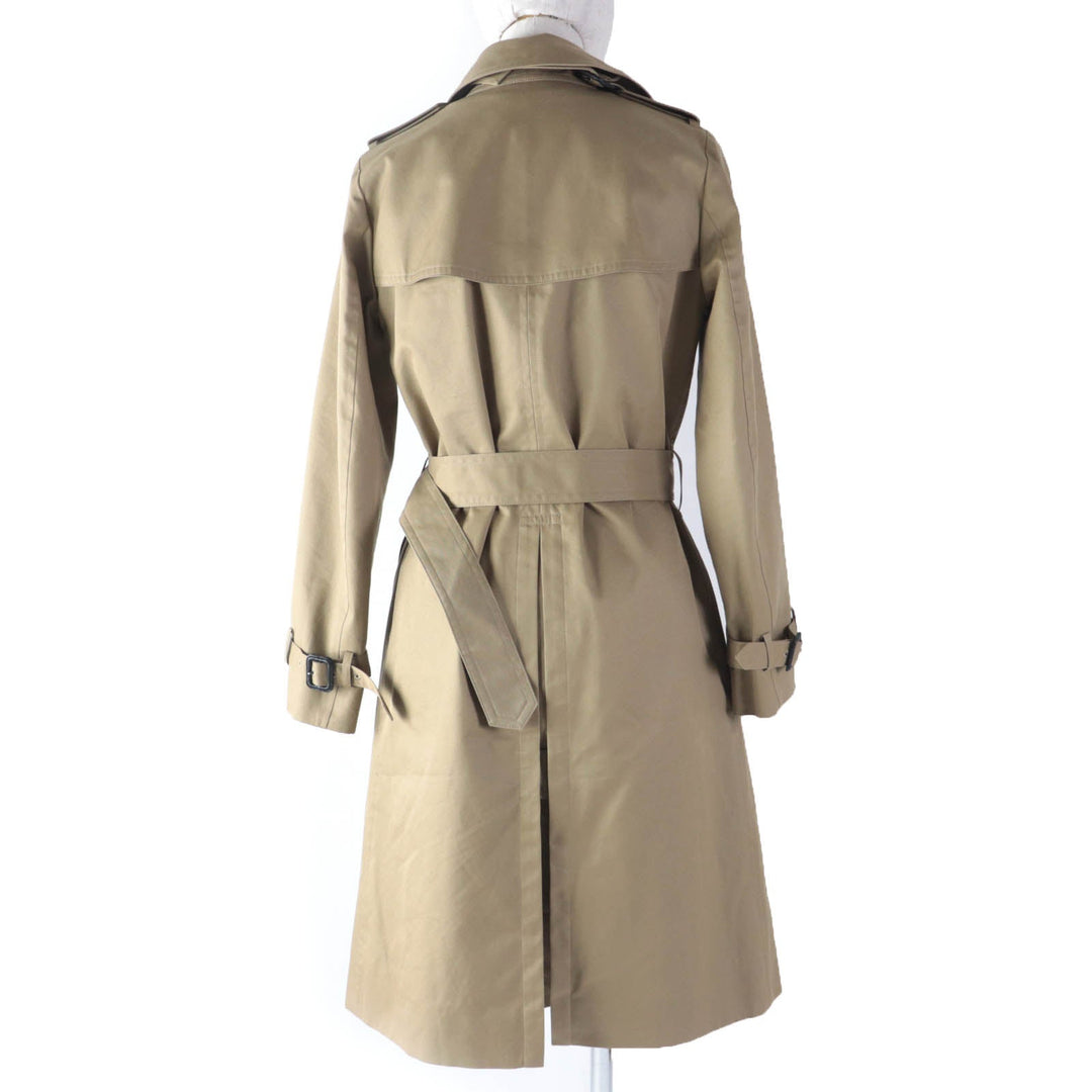 HYKE trench coat 193-17005 Main: 65% cotton, Main: 35% polyester, Lining: 100% cupra, Part: leather, Liner: 80% wool, : 20% nylon beige Women 1 Used Authentic