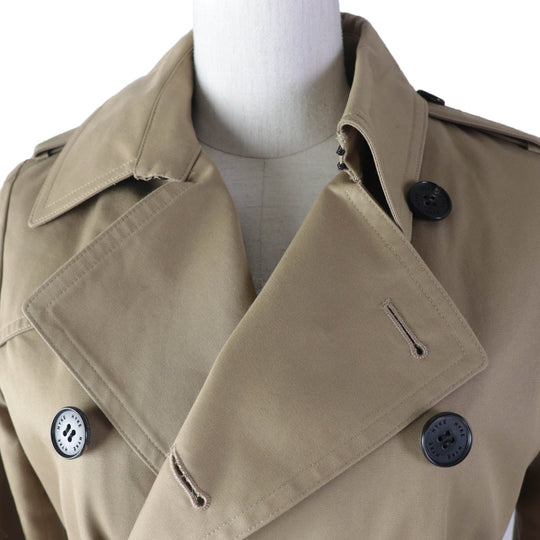 HYKE trench coat 193-17005 Main: 65% cotton, Main: 35% polyester, Lining: 100% cupra, Part: leather, Liner: 80% wool, : 20% nylon beige Women 1 Used Authentic