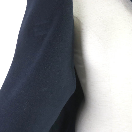 HERMES coat 2H0114DB Main: 100% cashmere, part: lamb leather Black navy Women 36 Used Authentic