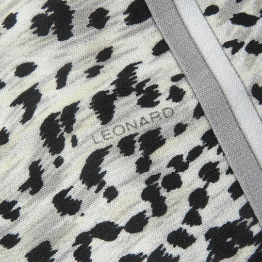 LEONARD FASHION cardigan 0177212 Main: 55% rayon, Main: 45% polyester, Part: 65% acetate, Part: 35% polyester Black Ivory Women 38 Used Authentic