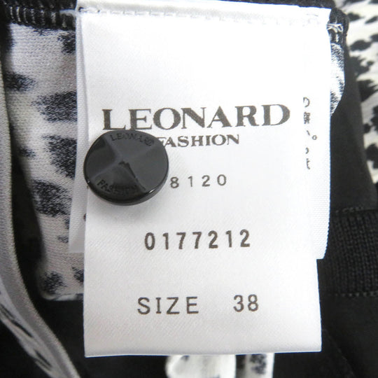 LEONARD FASHION cardigan 0177212 Main: 55% rayon, Main: 45% polyester, Part: 65% acetate, Part: 35% polyester Black Ivory Women 38 Used Authentic