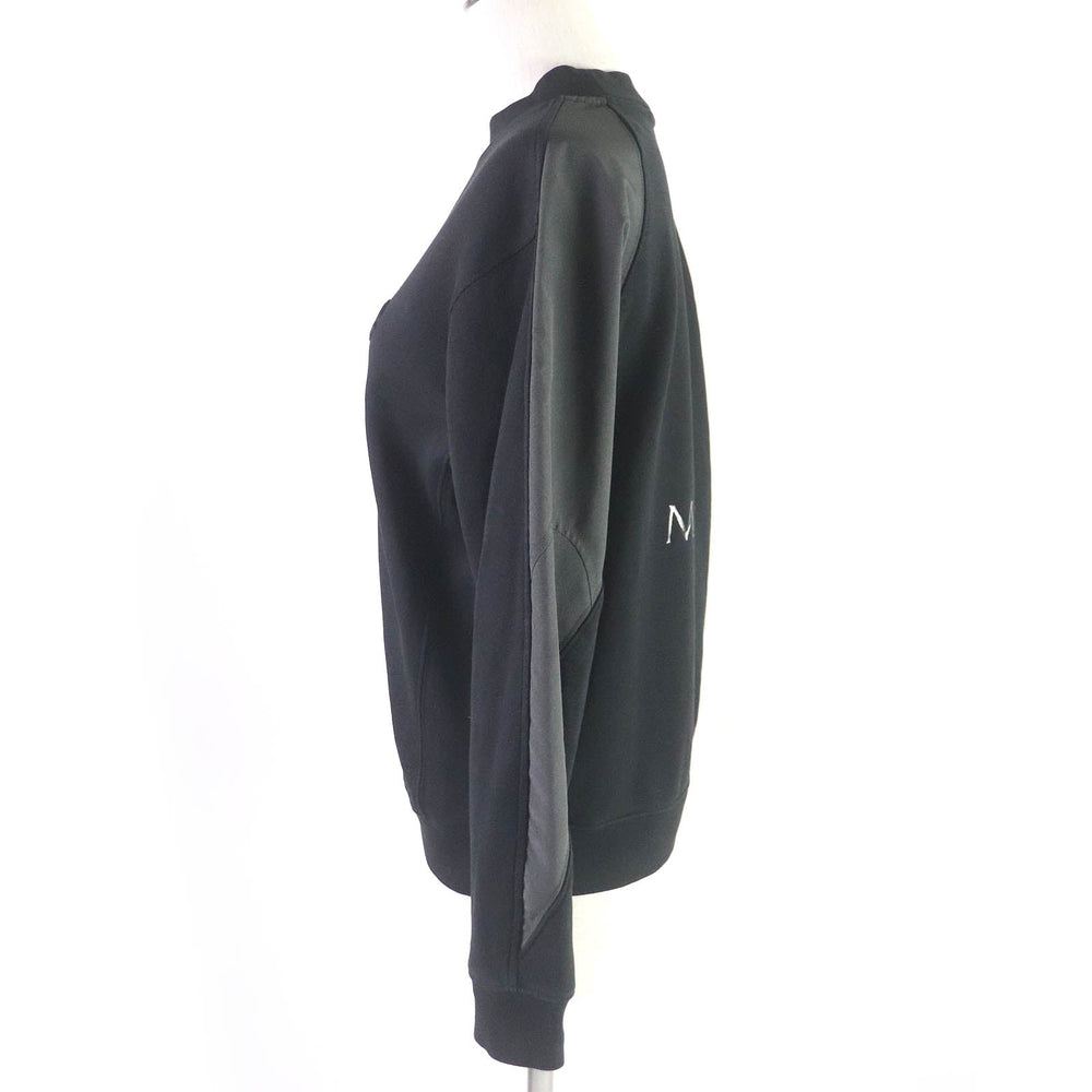 MONCLER sweat Main: 100% cotton, part: 85% polyester, part: 15% cotton black MAGLIA GIROCCOLO Women XS Used Authentic
