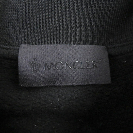 MONCLER sweat Main: 100% cotton, part: 85% polyester, part: 15% cotton black MAGLIA GIROCCOLO Women XS Used Authentic