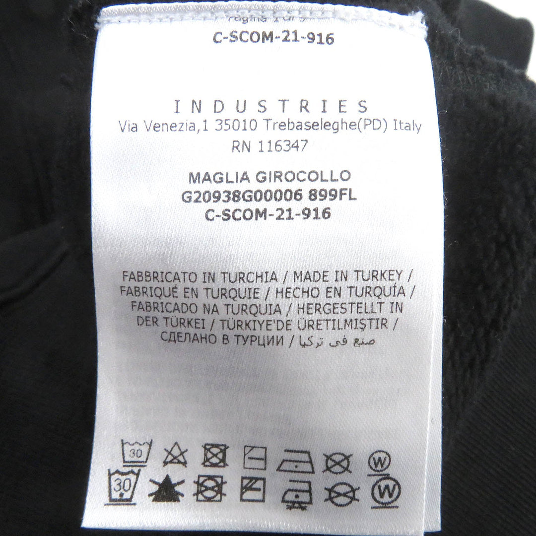 MONCLER sweat Main: 100% cotton, part: 85% polyester, part: 15% cotton black MAGLIA GIROCCOLO Women XS Used Authentic