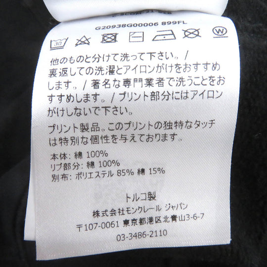 MONCLER sweat Main: 100% cotton, part: 85% polyester, part: 15% cotton black MAGLIA GIROCCOLO Women XS Used Authentic