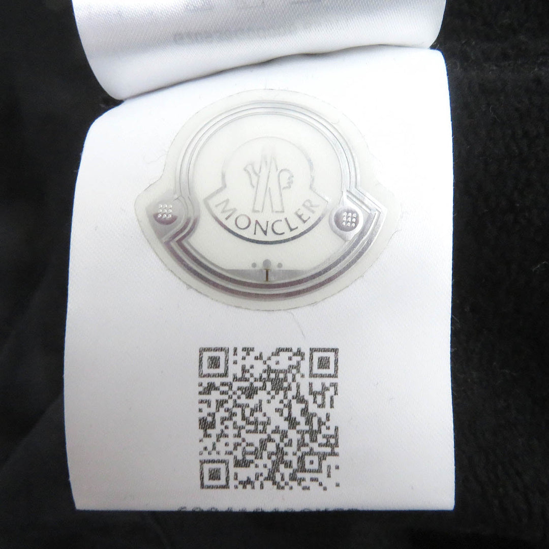 MONCLER sweat Main: 100% cotton, part: 85% polyester, part: 15% cotton black MAGLIA GIROCCOLO Women XS Used Authentic