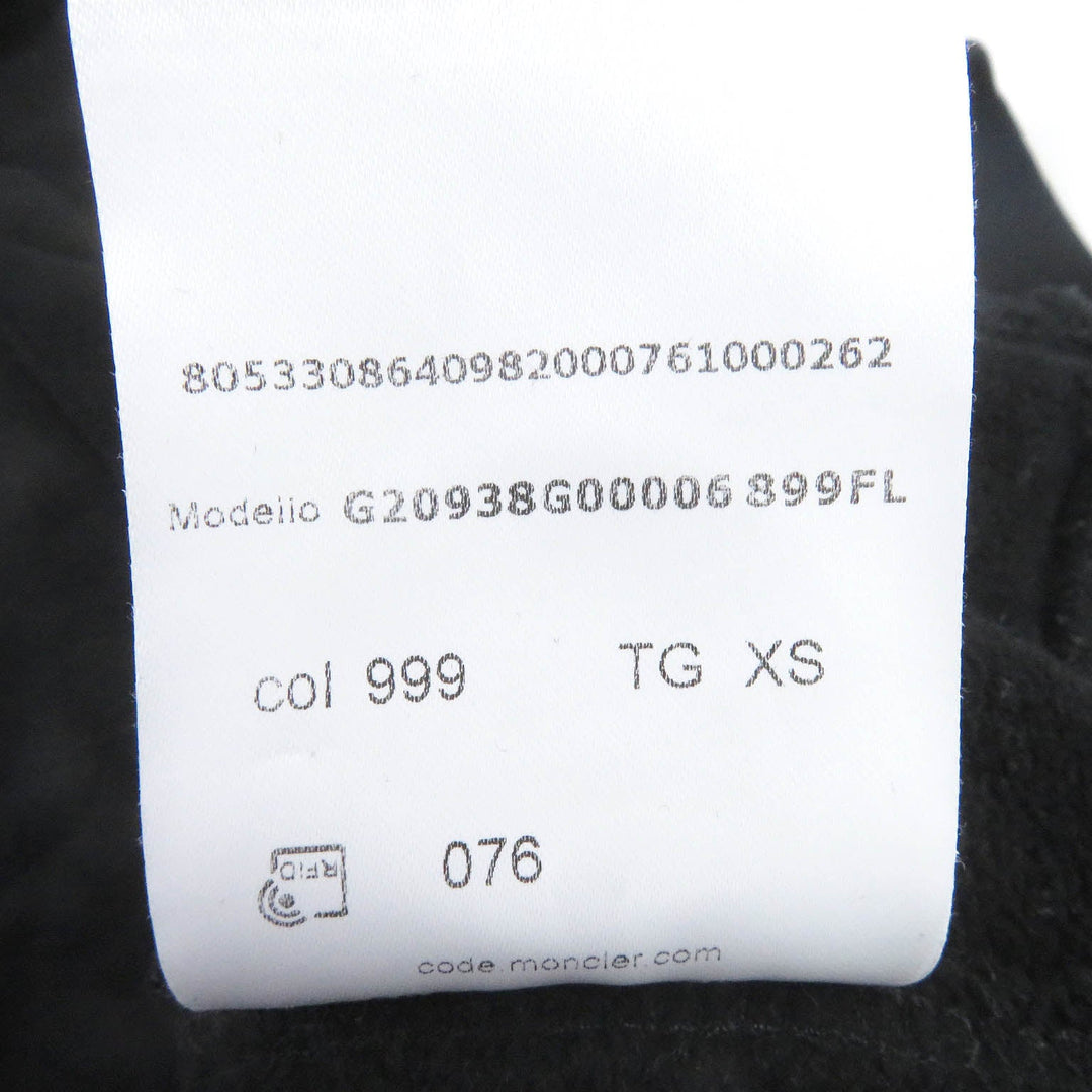 MONCLER sweat Main: 100% cotton, part: 85% polyester, part: 15% cotton black MAGLIA GIROCCOLO Women XS Used Authentic