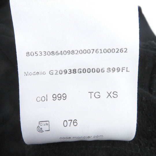 MONCLER sweat Main: 100% cotton, part: 85% polyester, part: 15% cotton black MAGLIA GIROCCOLO Women XS Used Authentic