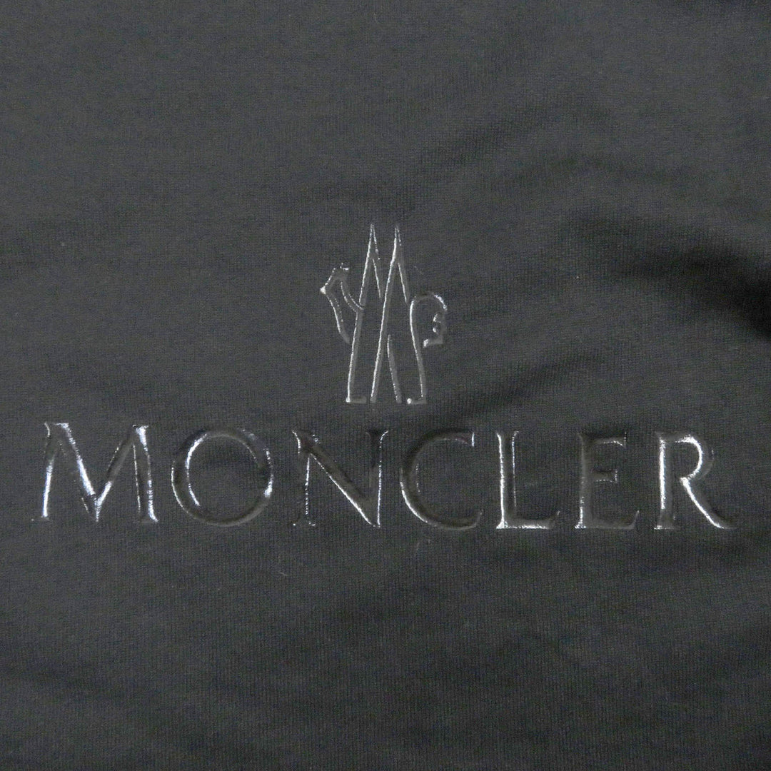 MONCLER sweat Main: 100% cotton, part: 85% polyester, part: 15% cotton black MAGLIA GIROCCOLO Women XS Used Authentic