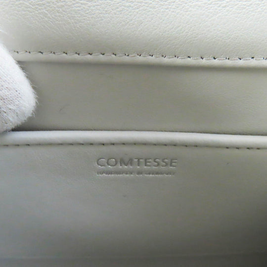 COMTESSE Handbag 7166 Part: Leather, Main: Horsehair Light gray Princess Women Used Authentic