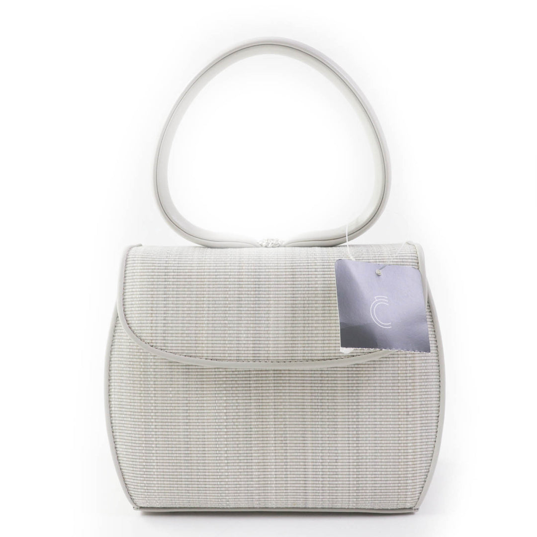 COMTESSE Handbag 7166 Part: Leather, Main: Horsehair Light gray Princess Women Used Authentic