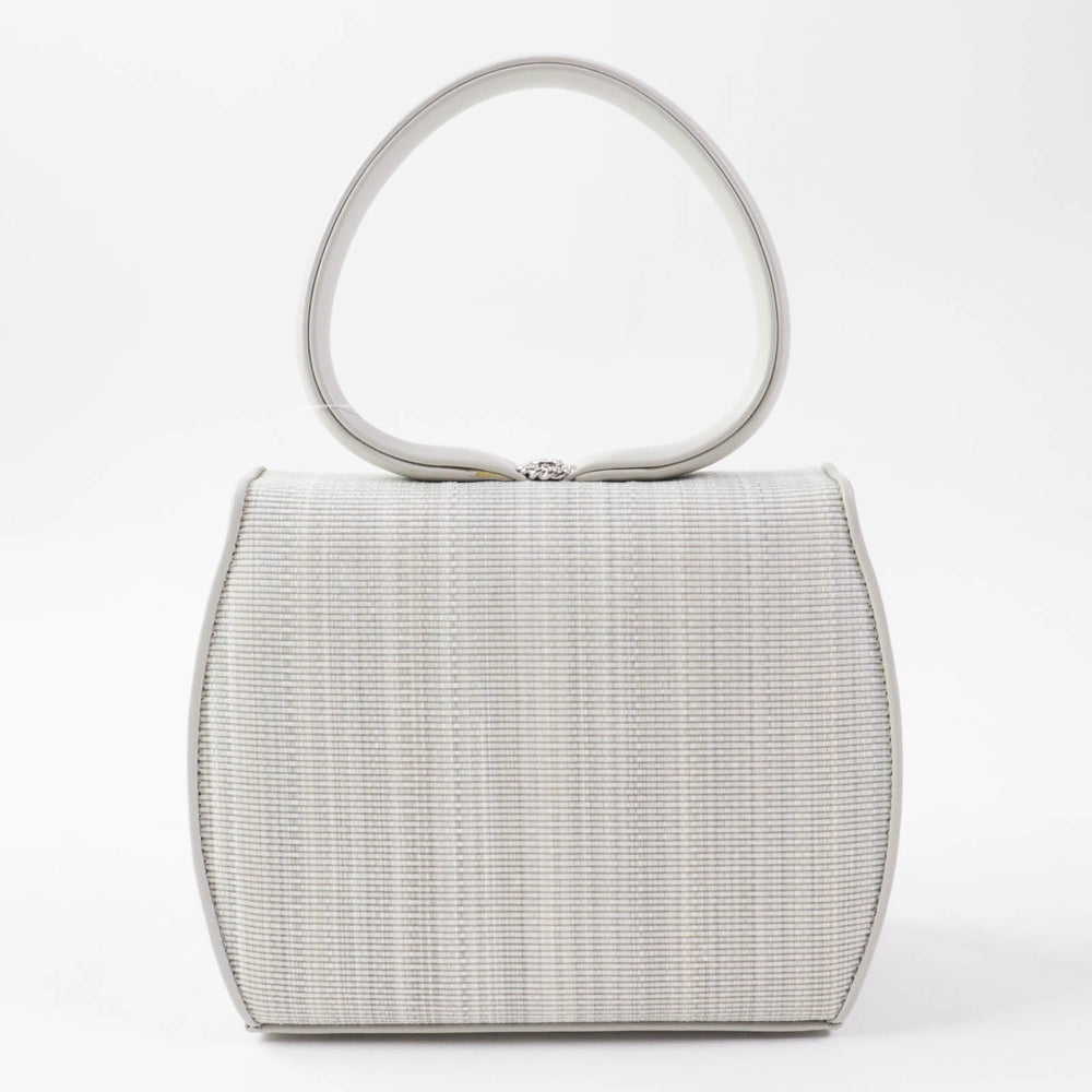 COMTESSE Handbag 7166 Part: Leather, Main: Horsehair Light gray Princess Women Used Authentic