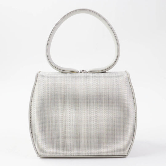 COMTESSE Handbag 7166 Part: Leather, Main: Horsehair Light gray Princess Women Used Authentic