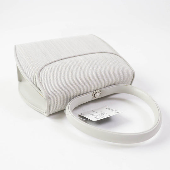 COMTESSE Handbag 7166 Part: Leather, Main: Horsehair Light gray Princess Women Used Authentic
