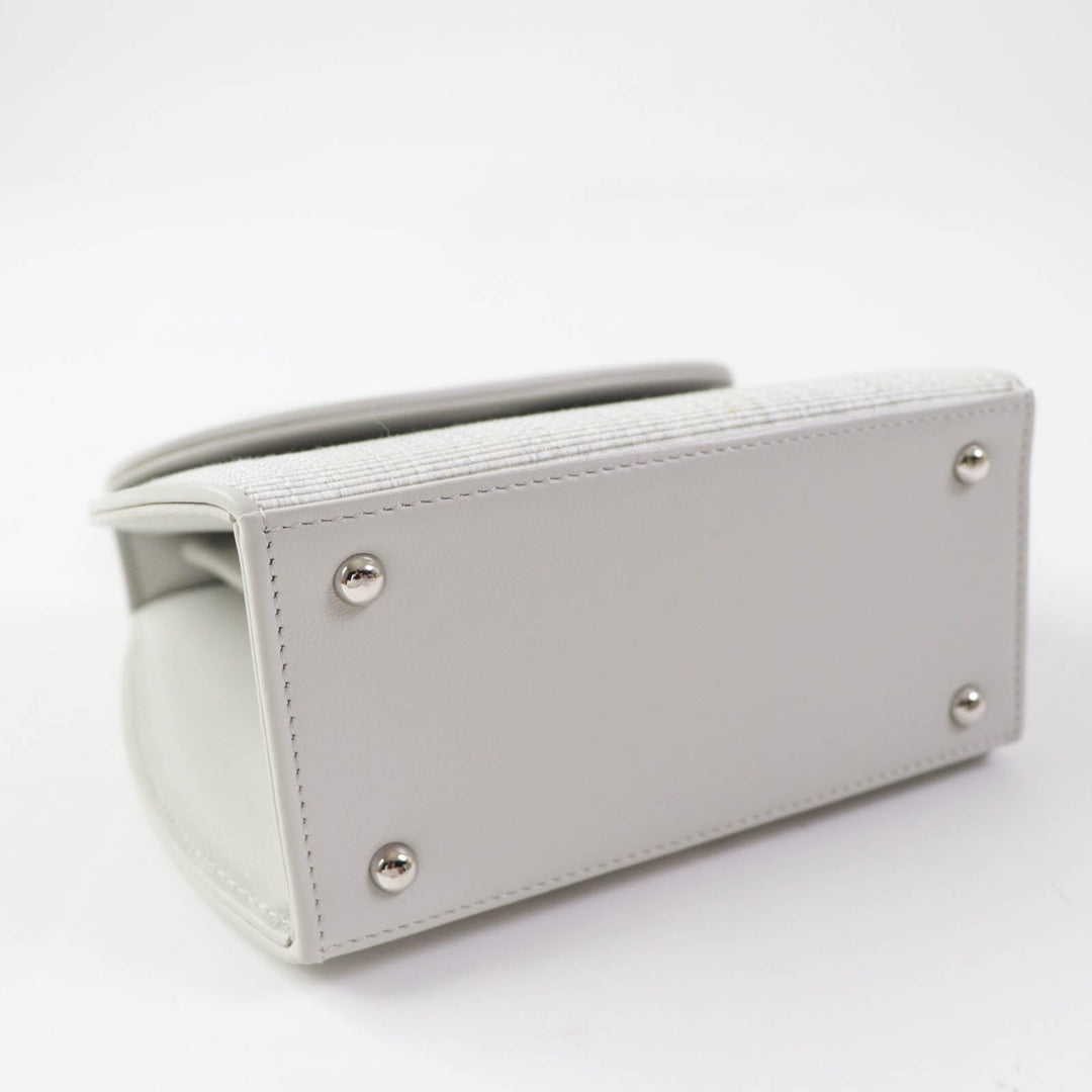 COMTESSE Handbag 7166 Part: Leather, Main: Horsehair Light gray Princess Women Used Authentic