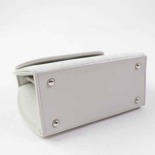 COMTESSE Handbag 7166 Part: Leather, Main: Horsehair Light gray Princess Women Used Authentic