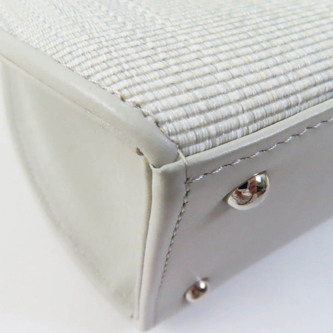 COMTESSE Handbag 7166 Part: Leather, Main: Horsehair Light gray Princess Women Used Authentic