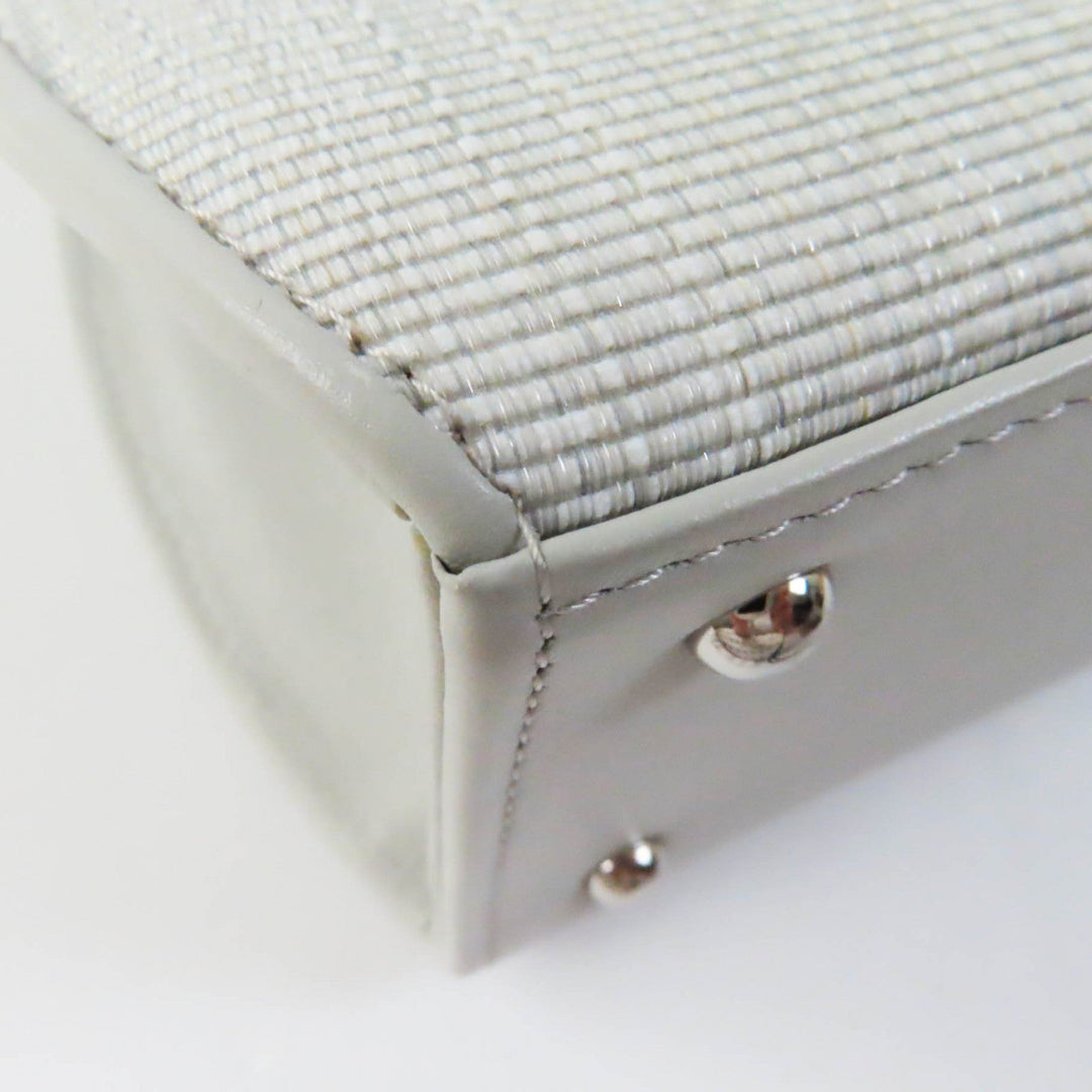 COMTESSE Handbag 7166 Part: Leather, Main: Horsehair Light gray Princess Women Used Authentic