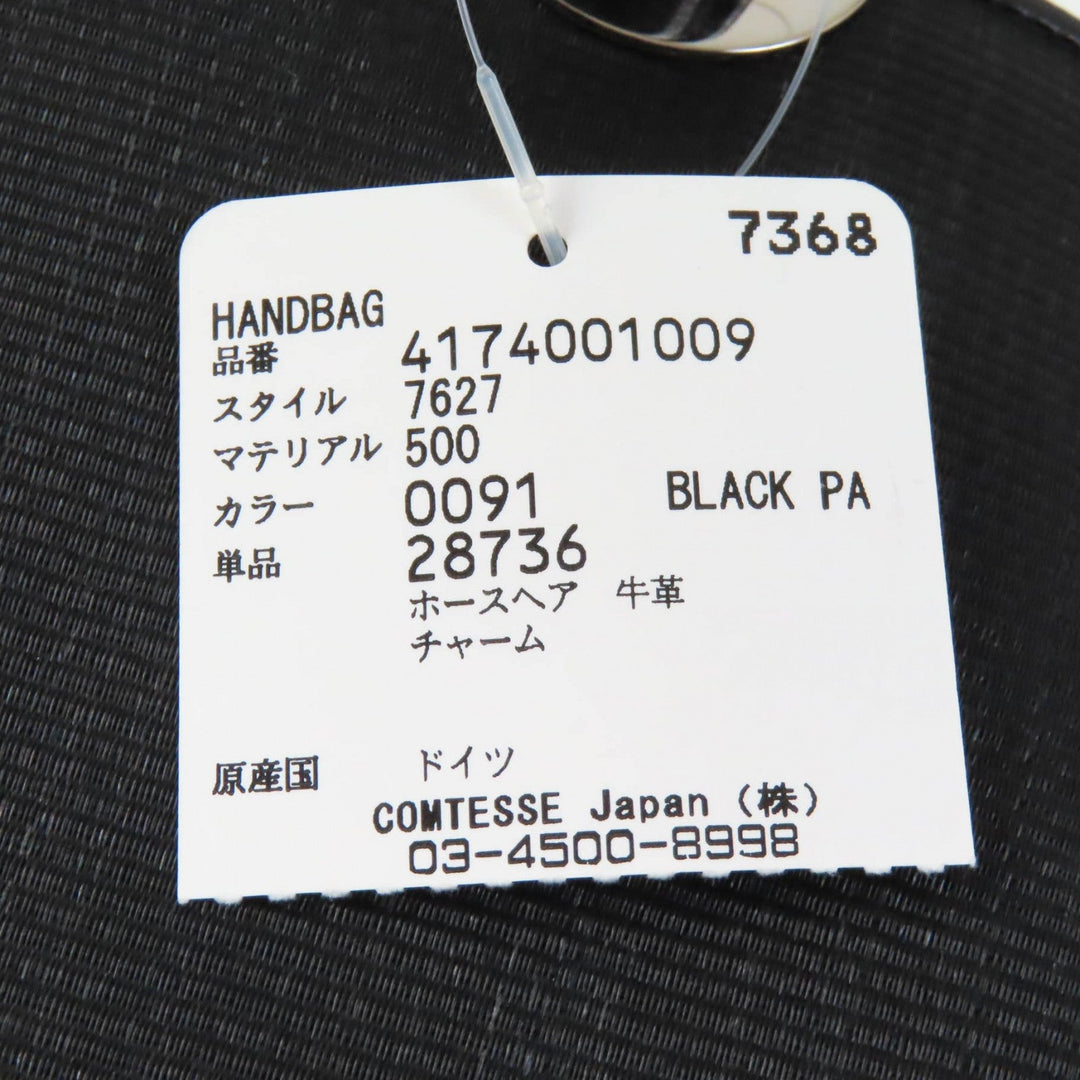 COMTESSE Handbag 7626 Part: Leather, Main: Horsehair black CINZIA TOTE Women Used Authentic