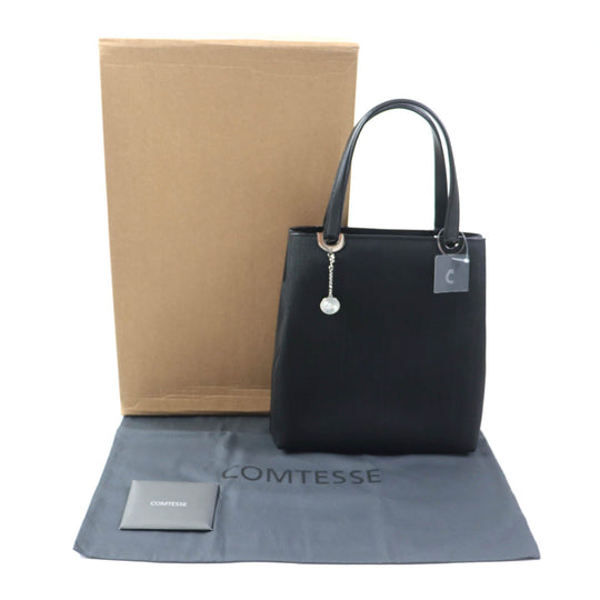 COMTESSE Handbag 7626 Part: Leather, Main: Horsehair black CINZIA TOTE Women Used Authentic