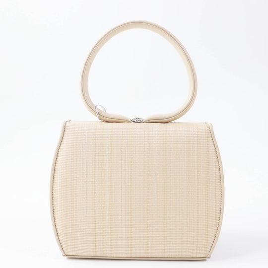 COMTESSE Handbag 7166 Part: Leather, Main: Horsehair beige Princess Women Used Authentic