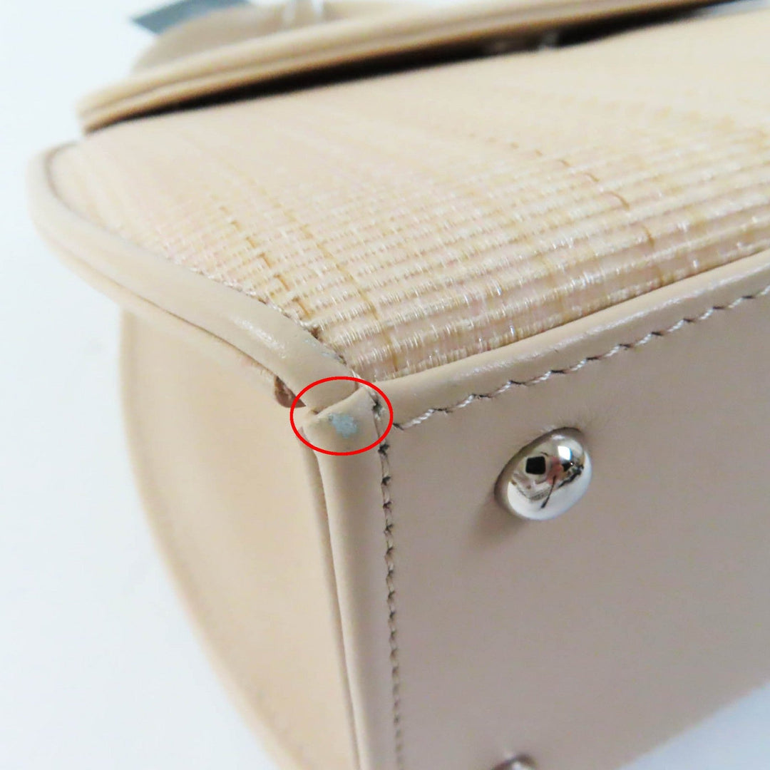 COMTESSE Handbag 7166 Part: Leather, Main: Horsehair beige Princess Women Used Authentic