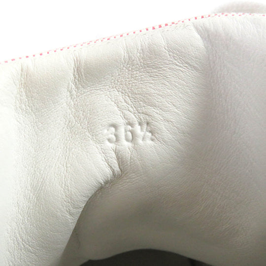 HERMES High cut sneakers Canvas, leather White pink Daydream Women 36.5 Used Authentic