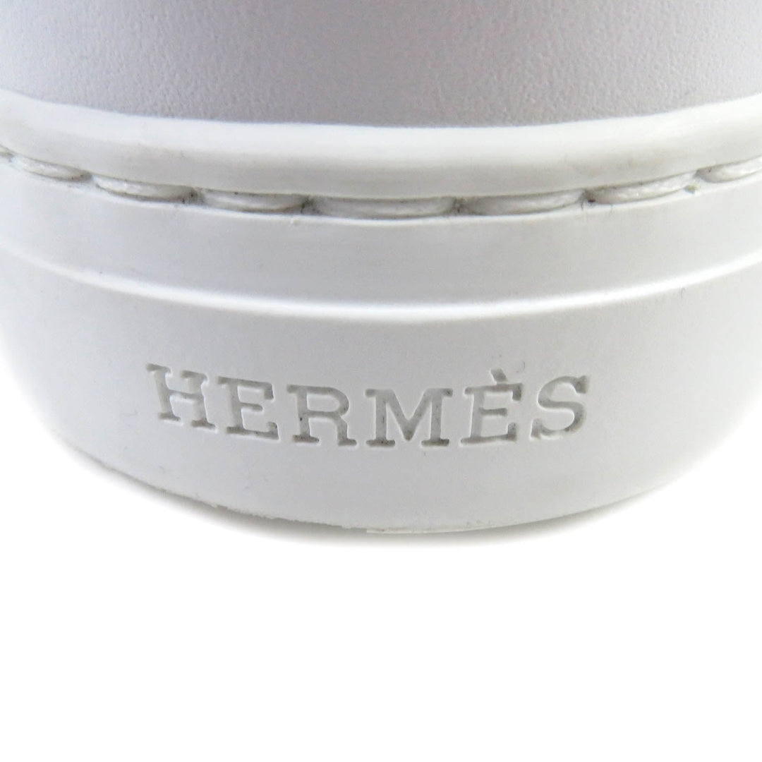 HERMES High cut sneakers Canvas, leather White pink Daydream Women 36.5 Used Authentic