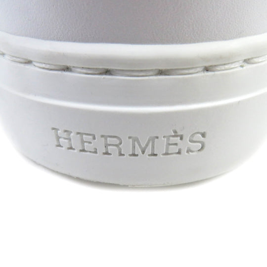 HERMES High cut sneakers Canvas, leather White pink Daydream Women 36.5 Used Authentic