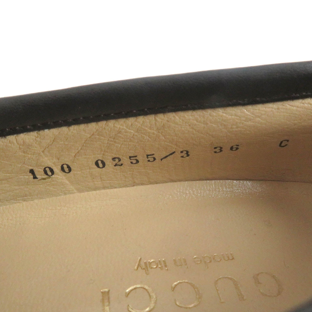 GUCCI loafers 110 0009/2 Main: Leather Dark brown Women 36 C Used Authentic