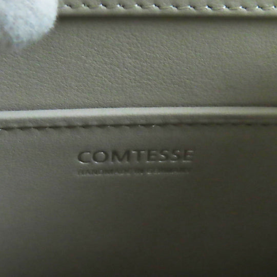 COMTESSE Handbag 7166 leather Light Greige Horsehair Princess Women Used Authentic