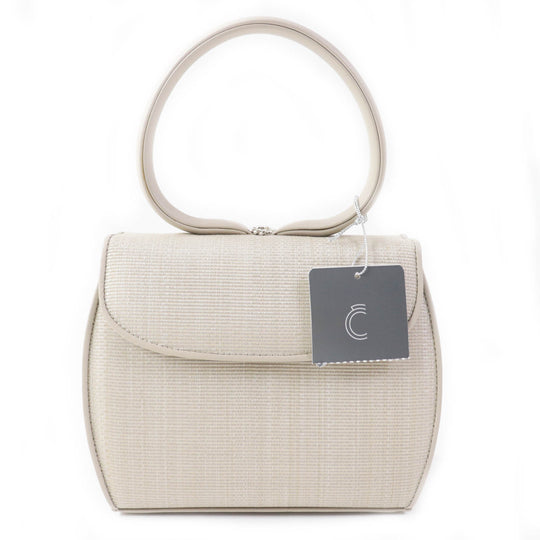 COMTESSE Handbag 7166 leather Light Greige Horsehair Princess Women Used Authentic