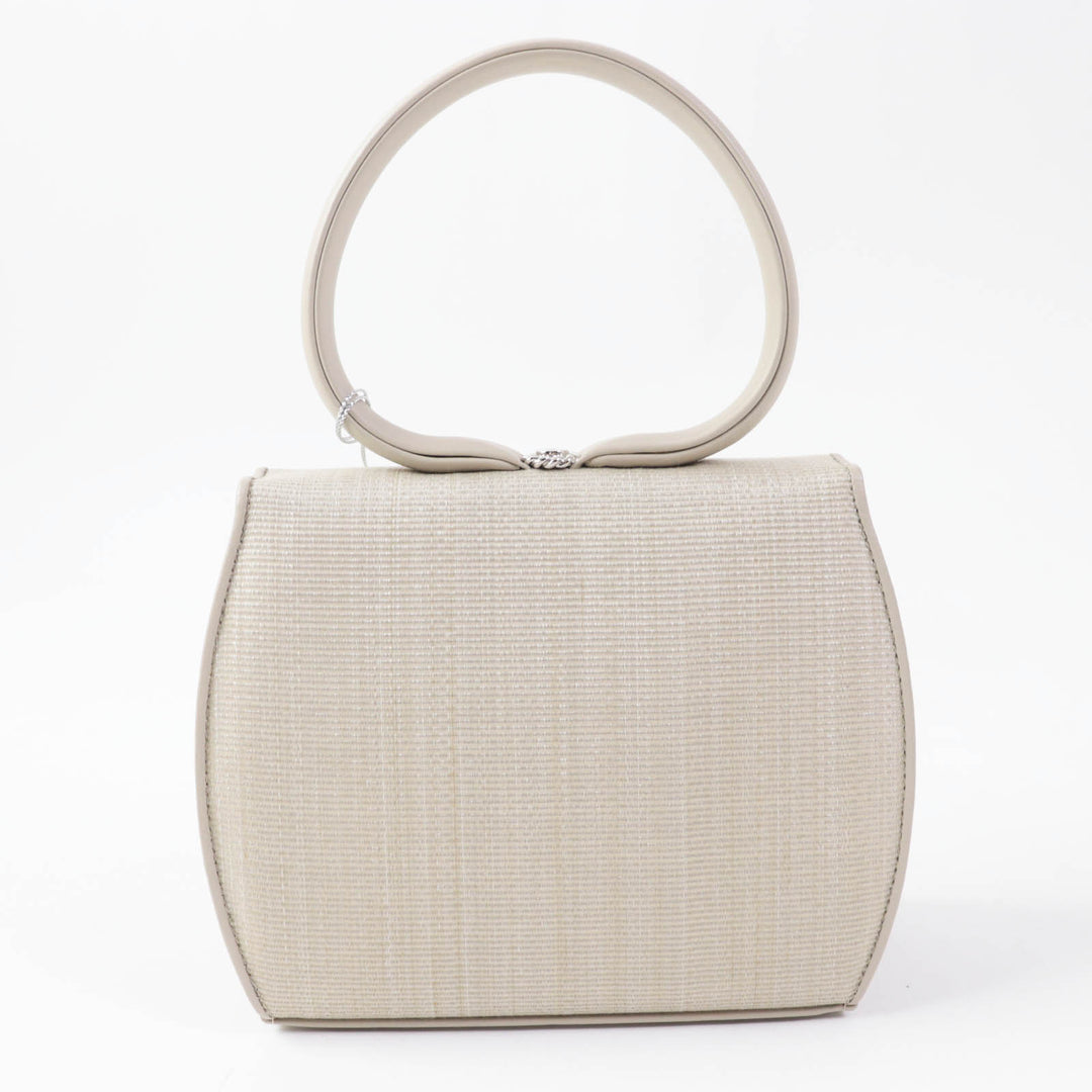 COMTESSE Handbag 7166 leather Light Greige Horsehair Princess Women Used Authentic