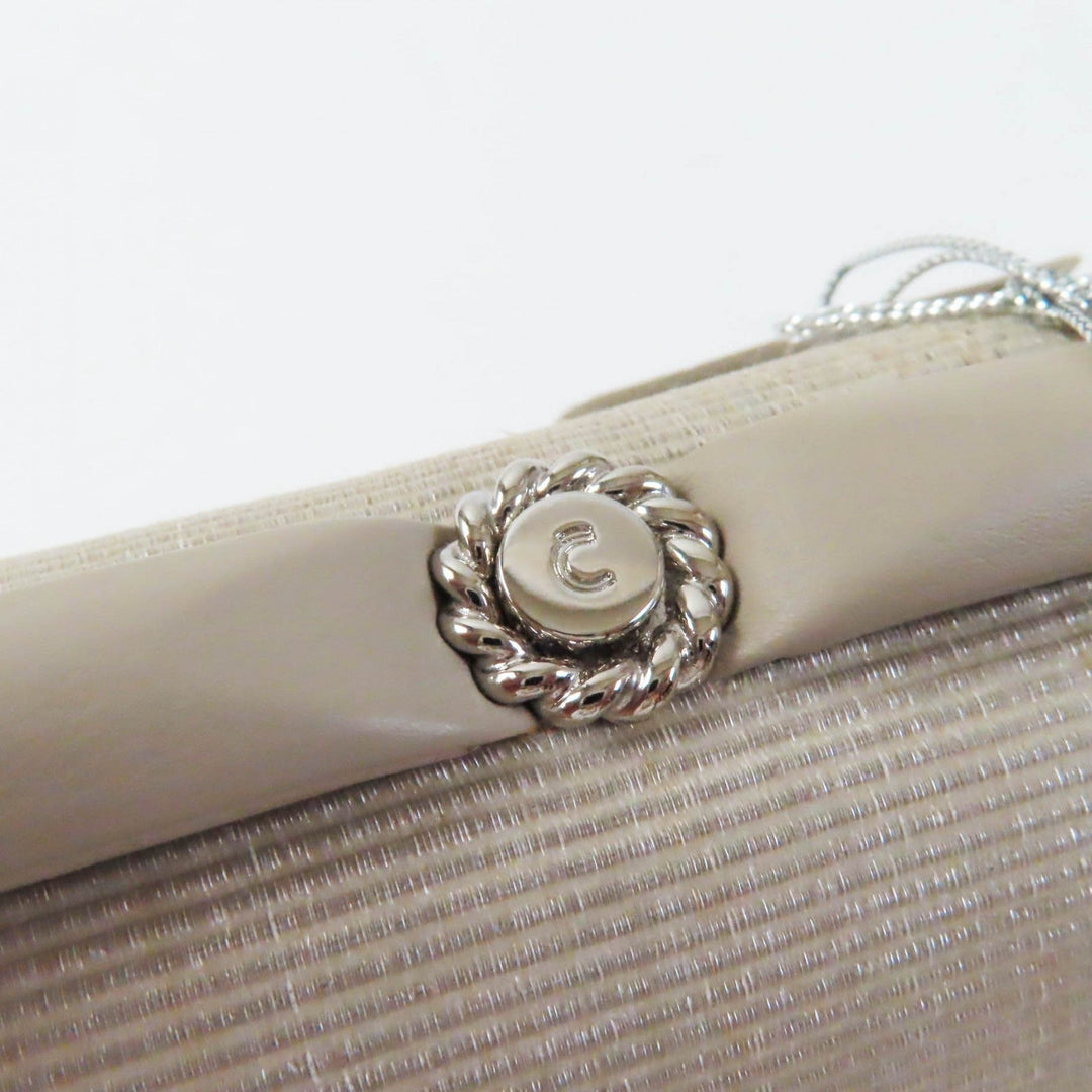 COMTESSE Handbag 7166 leather Light Greige Horsehair Princess Women Used Authentic