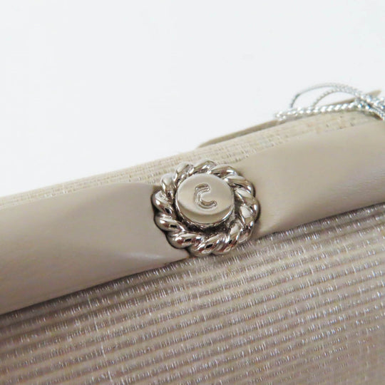 COMTESSE Handbag 7166 leather Light Greige Horsehair Princess Women Used Authentic