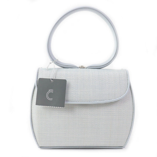 COMTESSE Handbag 7166 Part: Leather, Main: Horsehair Light blue Princess Women Used Authentic