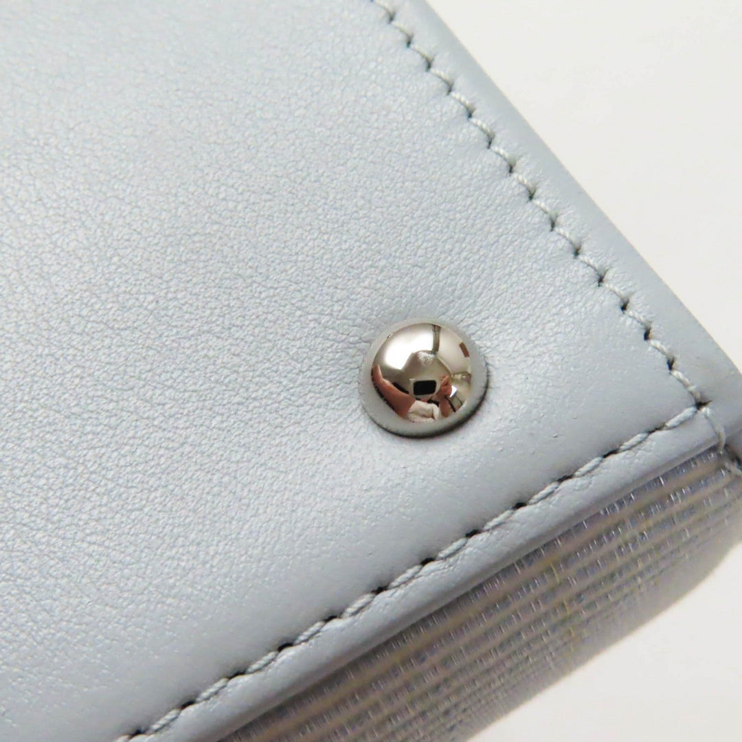 COMTESSE Handbag 7166 Part: Leather, Main: Horsehair Light blue Princess Women Used Authentic