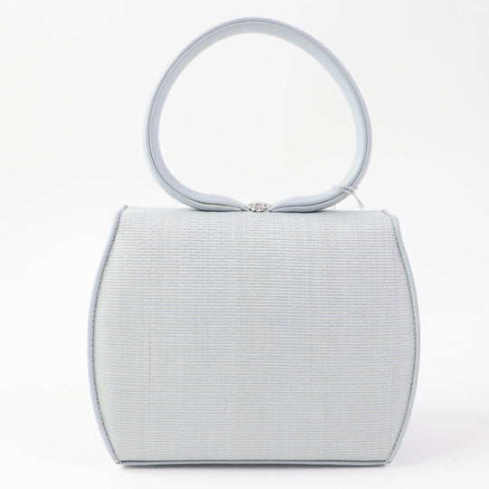 COMTESSE Handbag 7166 Part: Leather, Main: Horsehair Light blue Princess Women Used Authentic