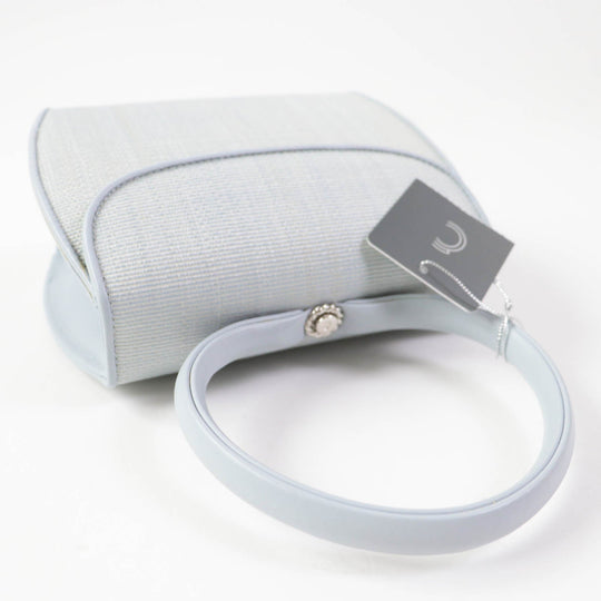 COMTESSE Handbag 7166 Part: Leather, Main: Horsehair Light blue Princess Women Used Authentic