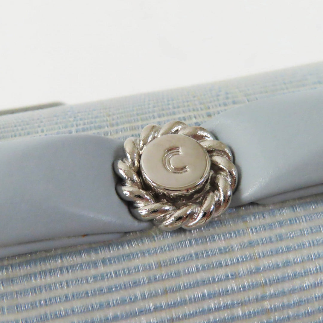 COMTESSE Handbag 7166 Part: Leather, Main: Horsehair Light blue Princess Women Used Authentic