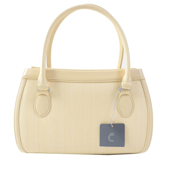 COMTESSE Handbag 7599 Part: Leather, Main: Horsehair yellow Women Used Authentic