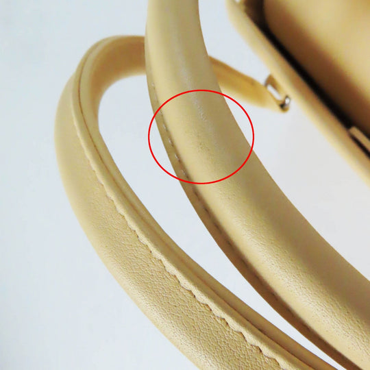 COMTESSE Handbag 7599 Part: Leather, Main: Horsehair yellow Women Used Authentic