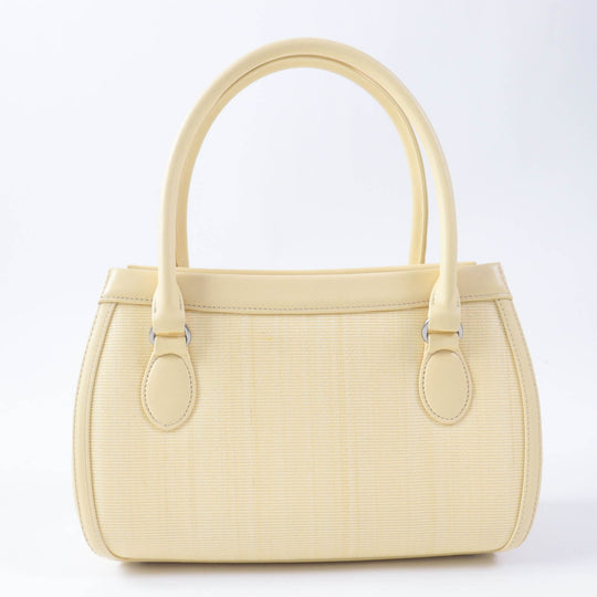 COMTESSE Handbag 7599 Part: Leather, Main: Horsehair yellow Women Used Authentic