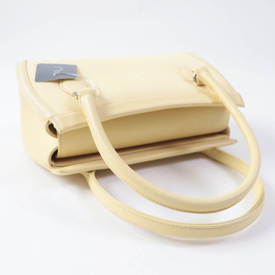 COMTESSE Handbag 7599 Part: Leather, Main: Horsehair yellow Women Used Authentic