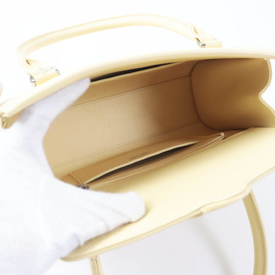 COMTESSE Handbag 7599 Part: Leather, Main: Horsehair yellow Women Used Authentic