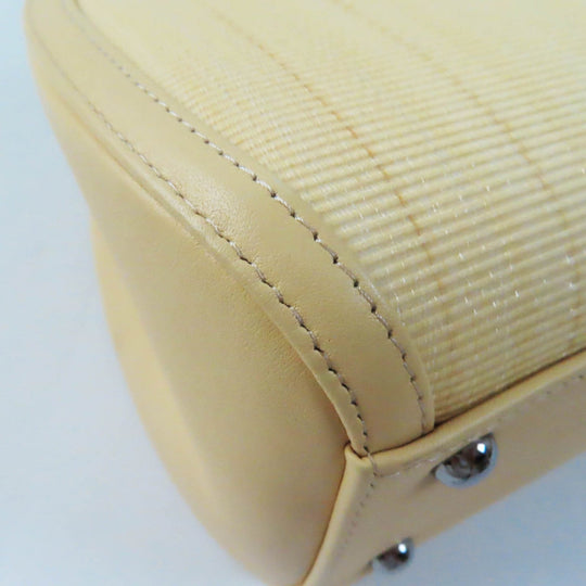COMTESSE Handbag 7599 Part: Leather, Main: Horsehair yellow Women Used Authentic